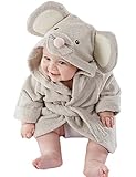 Meihuida Mädchen Jungen Baby & Fleece Bademantel Robe Super weicher Fleece Bademantel (6-12 Monate, Maus)