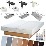 AQUA ROYAL Wasserbett KOMPLETT Bett Set Softside DUAL Podest/Sockel 200x210 cm F6 – Wasserbetten Heizungen von Calesco oder TBD Carbon Heater – Pflegeset und Befüllschlauch