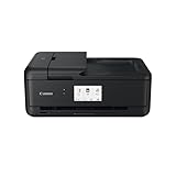 Canon PIXMA TS9550a Drucker Farbtintenstrahl Multifunktionsgerät DIN A4 A3 (Drucker A3, Scanner, Kopierer, 5 Separate Tinten, WLAN, LAN, Print App, 2 Papierzuführungen, Duplexdruck) schwarz