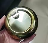 Edelstahl Windaschenbecher Aschenbecher mit Deckel (Silber) (S-Gold)