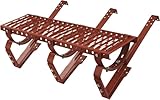 Komplett Laufrost 1500 mm für Schornsteinfeger Steigtritt für Dachziegel und Biberschwanzziegel zum Einhängen Dachtritt inkl. Montagematerial, 10 Farben (RAL 8004 - Ziegelrot)