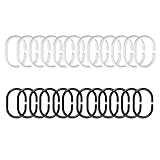 Duschvorhangringe, 24 Pcs Kunststoff Duschvorhang Haken, Ringe für Duschvorhang in C-Form, Vorhang Aufhängeringe