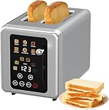 Smart Toaster mit Touchscreen, digitalem Timer und Soundfunktion für perfekten Toast jedes Mal, ideal für geschäftige Morgen