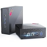 NiPoGi AM06 PRO Mini PC Dual LAN, АMD Ryzen 5 5500U (6C/12T, bis zu 4,0 GHz), 16 GB DDR4 512 GB M.2 SSD Mini Desktop Computer, HDMI+DP+Typ-C 4K UHD Triple Display/WiFi 5 /BT 4.2 für Spiele/Büro/HTPC