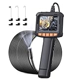 Endoskopkamera mit Licht 10M, Qimic 1080P HD Rohrkamera mit 8 Einstellbaren LEDs, 2.4' IPS Bildschirm Inspektionskamera, 7,9mm IP67 Endoskop kanalkamera, 2000mAh Akku, Herren-Tools 32.8FT/10M