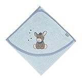 Sterntaler Baby Handtuch Kapuze - Kapuzenhandtuch EMMI - Badeponcho- 100% Baumwolle, schnell trocknend - Badetuch mit Kapuze