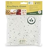 GRÜNSPECHT Kirschkern-Kissen 19x19cm, Wärmekissen für Nacken, Bauch & Rücken, Bezug aus 100% Baumwolle, für Mikrowelle & Backofen, Dreiecke Frosty grün (100-V8)