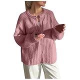 Generisch Strickweste Damen, Cardigan Damen Kurz - Strick Wolle Pullover Grobstrick Strickjacke Oversize Warm Wolljacke Sweater Outfit Winter Weste Strickweste Strickjacken Dicke Jacke