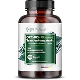 OPC Traubenkernextrakt – 180 Kapseln hochdosiert 40% OPC – 95% Polyphenole - VinoSeed™ Markenrohstoff aus original französischen Weintrauben & zusätzlich Vitamin C + Vitamin E - Vegan