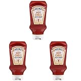 Heinz Tomato Ketchup 500 ml Sque, Chilli (Packung mit 3)
