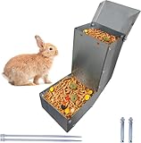 304 Edelstahl Automatischer Futterspender für Käfig Haustiere Schwerkraft-Futterstation für Kaninchen,Vögel, Chinchilla Katzen, Frettchen und andere Kleintiere