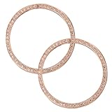 SOIMISS 2 Stück Teiliges Diamantbesetzter Metall Lünette Uhr Lünette Ring Roségold Kratzfester Smartwatch Bezel Protector Stilvoller Austauschbarer Uhrenschmuck für Damen und Herren