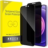 JETech Sichtschutz Full Screen für iPhone 12/12 Pro 6,1 Zoll, Anti-Spy Panzer Schutz Glas Folie Schutzfolie, Kante zu Kante Displayschutz Hat Keinen Einfluss auf die Hülle, 2 Stück