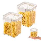fkngcp Getreidespeicher 2pcs luftdichte Lebensmittel Lagerbehälter 950 ml BPA-freie Plastikkanister mit Deckel Küchenspeiseschrank Organisation für Mehl Zucker Nussmehl Behälter