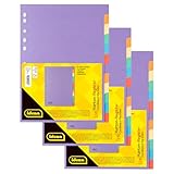 Idena 90265 - Karton-Register für DIN A4 Dokumente, 22,5 x 30 cm, 36 vollfarbige Trennblätter in 6 Farben, 150g/m², Organizer mit Eurolochung