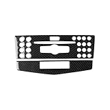 AGBLAYDVEW Für W204 2007-2013 Für C-Klasse Zentrale Steuerung CD Auto Radio Button Panel Dekorative Abdeckung Trim Aufkleber Carbon Faser Innen Aufkleber Rahmenverkleidung Zubehör(Style A)