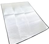 Alu Isomatte Schaummatten Schlafmatte für Camping Isoliermatte Isolierdecke Faltbare Zeltmatte Bodenmatte Thermomatte Thermodecke Matte aus Aluminiumfolie und EPE Ultra leicht,145 x 195 cm