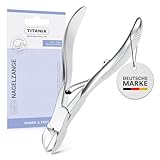 TITANIA Extra scharfe Profi Nagelzange (10,5 cm) • Starke Nagelschere für Maniküre & Pediküre • Stainless Steel Nagelschneider für dicke Nägel • Speziell für starke Fußnägel