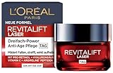 L'Oréal Paris Anti-Aging Tagescreme mit Dreichfachpower für Frauen, mit Pro-Retinol, Hyaluronsäure und Vitamin C – gegen Falten, straffende Feuchtigkeitspflege, Revitalift Laser 1 x 50ml