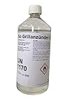 Bio Grillanzünder Gel aus Bioethanol - Brennpaste Tischgrill/schnelles Anzündgel für den Tischgrill - Grillanzünder Gel Sicherheitsbrennpaste Flasche - 6 x 1 Liter