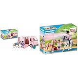 PLAYMOBIL Country 71237 Pferdetransporter, Pferd und Transporter für den Reiterhof, Spielzeug für Kinder ab 4 Jahren & Country 71259 Starter Pack Pferdepflege mit viel Zubehör, ab 4 Jahren