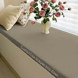 KJEKT Biertischgarnitur Auflagen 3x140x20cm Polyester in Leinenoptik, mittelfest (50D-Schaumkern) DIY-freundlich: Individuelle Größe & Form sitzpolster Outdoor Bank -hellkohlegrau.