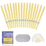 Natürliche Ohrkerzen,Ohrenkerzen,ohrkerze, Bienenwachs, Kerzenzapfen, 16 Stück,ungiftig, Zylinderduft, hohle Kegelkerzen mit 8 Schutzscheiben, ohrenkerzen zur reinigung ohrenschmalz,Ohrenschmalz entfe