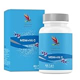 Carnium Botanicals MSM + Vitamin C Kapseln – 1500 mg hochdosiertes MSM-Pulver mit 150 mg natürlichem Vitamin C aus Camu Camu – 90 vegane Kapseln