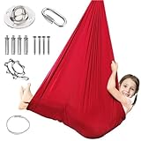 Tragetuch - Dehnbare, Atmungsaktive Therapeutisches Tragetuch für Kinder Mit 360° SchwenkbüGel Geeignet, um Kinder und Erwachsene lebendiger und fröhlicher zu Machen. 2.00622,Red