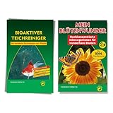 Vitalin Bio-Teichreiniger & Pflanzenaktivator, Teich- und Gartenpflege-Set für gesunde Pflanzen und klares Wasser
