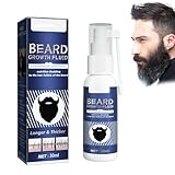 Bartwachstum Serum für Männer, Bartwachstum Öl, Beard Growth Serum, Accelerate Bartwachstum, Bartwuchsförderndes Serum, Lässt Bart und Haare Schneller Wachsen, 30ml