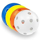 FAT PIPE Floorball & Unihockey Ball 4er Set Wettkampfball + Trainingsball mit IFF Zertifikat für geprüfte Qualität | Made in Finland (Color Mix)