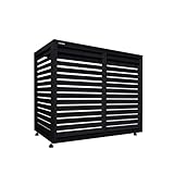 Verkleidung Sichtschutz Abdeckung Holz für Außengeräte Klimaanlage imprägniert (Holz anthrazit)