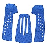 3 PCs Surfboard -Traktionspad Nonslip Eva Deck Matte zum Surfen von Skimboarding Wasser Sport hoher Dichte -Stoßdichte absorbierender Feuchtigkeits -Professional -Antisea (Blau)