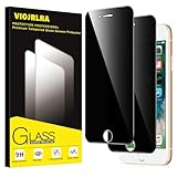 Viojrlra Sichtschutz für iPhone 7/8/SE 2020/SE 2022 Schutzfolie, Anti-Peeping Displayschutz 9H Härte Glas, Anti-Spähen Anti-Kratzer, No Fingerabdruck-ID Unterstützen Schutz Anti-Spy Folie, 2 Stück