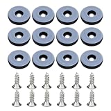 TXErfolg Teflongleiter zum Schrauben 32 Stück Bodengleiter Ø 22 mm (Rund | Schwarz) Möbelgleiter mit 32 Stück Edelstahlschrauben Möbelgleiter-Set Effektiver Schutz Ihrer Möbel Stühle Böden