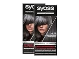 Syoss Color Haarfarbe 4_15 Metallisches Chrom (2x 115 ml), permanente Coloration für bis zu 10 Wochen Farbintensität und 70% weniger Haarbruch*