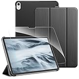 Fintie Hülle für iPad Air 11 Zoll (M3/M2-2025/2024) mit Schutzfolie - ultradünne leichte transparenter weiche Rückseite Schutzhülle Case mit 9H Härte Kratzfeste Displayschutzfolie, (Dunkelgrau)