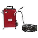 Elektrische Rohrreinigungsmaschine für Ø20-130mm Rohrleitungen, Abflussreiniger Rohrreinigungsgerät mit 13,5m Spiralen, 240W