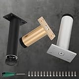 4 Verstellbare Tischgestell, Schrankbeine Aus Aluminiumlegierung, Zylindrische Sofafüße Für Küchenregale, Stühle Und Schreibtische(Weiß,35cm/13.8in)