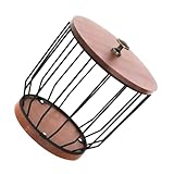 Toyvian Kaffee Kapselhalter mit Deckel aus Stabilem Eisen Metall Offenes Aufbewahrungskorb Design für Kaffeekapseln Vielseitiger Kaffeebar Organizer und Desktop Dekoration in Schwarz