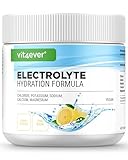 Elektrolyte - 200 g (40 Portionen) - Hydration Formel mit Chlorid, Kalium, Natrium, Calcium, Magnesium - Perfekt für Sportler bei Flüssigkeitsverlust - Ohne Zucker - Vegan - Zitronen Geschmack