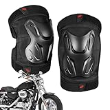 Knieprotektor I Schwarz I Motocross Enduro Motorrad I Motorrad Knieschoner I Einstellbare Knieschoner Pads Protektor Rüstung Für Motocross