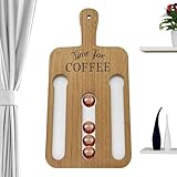 Kaffeekapselhalter – Vintage-Holz-Kapselhalter für 14 Kapseln, platzsparend, für Pads, Aufbewahrung und Organisation für Hotel, Zuhause, Geschäft, Speisekammer