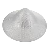 CLISPEED Cosplay Hut Chinesischer Stil Kunststoffkegel Regenhut Leichte Bühnenmütze Partykostüm Zubehör Silbern für Erwachsene
