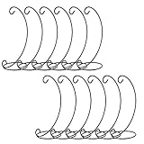 12 Stücke Ornament-Ständer Hängende Glasball Präsentations Ständer Christbaumkugel-Halter zum Aufhängen, Metall, L-Form Halter Haken Candlestick GlasBall Laterne Hängeständer