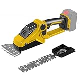 Grasschere Strauchschere Set kompatibel mit Dewalt 20V 18V, Akku gartenschere Heckenschere Handheld rasenschere Akku-Grasschere Strauchtrimmer Grasmesser 22cm / 13cm Strauchscherenmesser (ohne Akku)