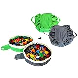 Sack Spielzeug Aufbewahrung Teppich Tasche für Lego － Kinder Spieldecke Aufraeumsack für Duplo Tragbare Lazy Speicherung Tasche als Geschenk