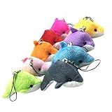 Toyvian 5 stücke Plüsch Kleine Delphin Decor Anhänger für Schlüsseltasche Telefon (Zufällige Farbe)