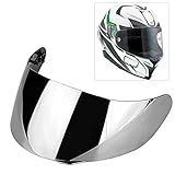 Akozon AGV K1 Visier, Visiere K1 AGV Noir,Helmlinsenvisier, Helmvisier Motorrad Windschutz Helmlinsenvisier Vollgesichtsanpassung, Motorradhelm Visier Objektiv für AGV K1 K3 SV K5 K5‑S (Silber)